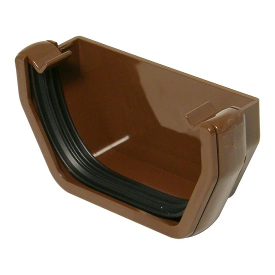 Brown Square Gutter  External Stop End