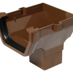 Brown Square Gutter Stop End Outlet