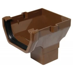Brown Square Gutter Stop End Outlet Brown Square Gutter Stop End Outlet