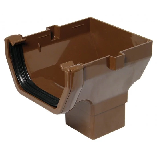 Brown Square Gutter Stop End Outlet