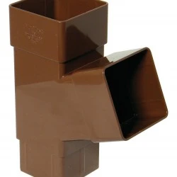 65mm Brown Square Downpipe Branch (RYS1V)