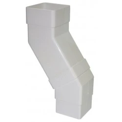 65mm White Square Downpipe Adjustable Offset (RBS5W) 65mm White Square Downpipe Adjustable Offset (RBS5W)