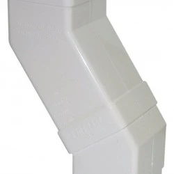  65mm White Square Downpipe Adjustable Offset (RBS5W)