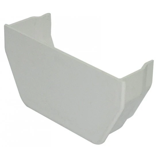 White Square Gutter Internal Stop End - Aquaflow