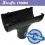 170mm Black Gutter Floplast Xtraflow