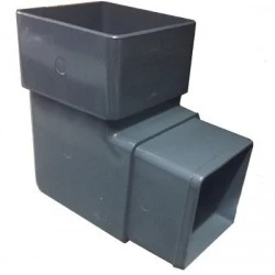 Anthracite Grey Square Downpipe 92.5º Offset Bend
