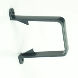 Anthracite Grey Square Pipe Clip RAL 7016