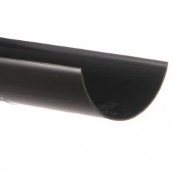 Black Gutter - Half Round - 112mm x 4m Guttering