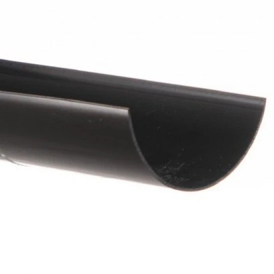Black Gutter - Half Round - 112mm x 4m Guttering Black Gutter - Half Round - 112mm x 4m Guttering