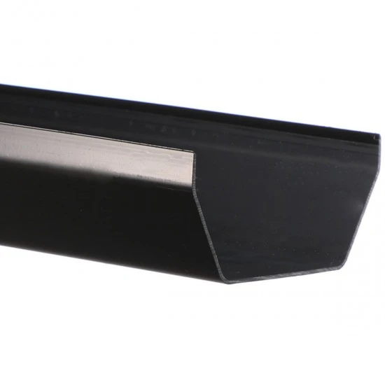 Black Square Guttering 112mm x  4m Gutter