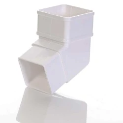 White Square Down Pipe 112º Offset Bend 