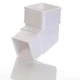 White Square Down Pipe 112º Offset Bend 