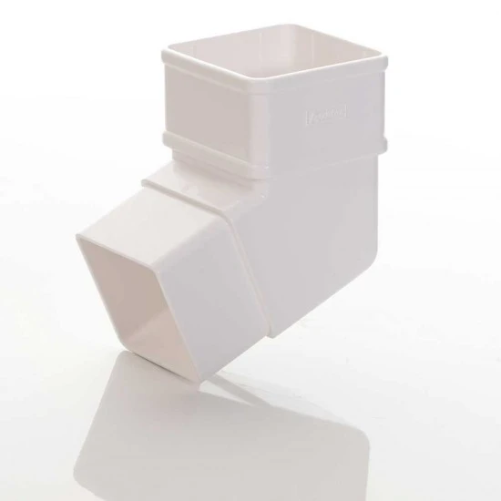 White Square Down Pipe 112º Offset Bend 