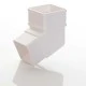 White Square Down Pipe 112º Offset Bend 