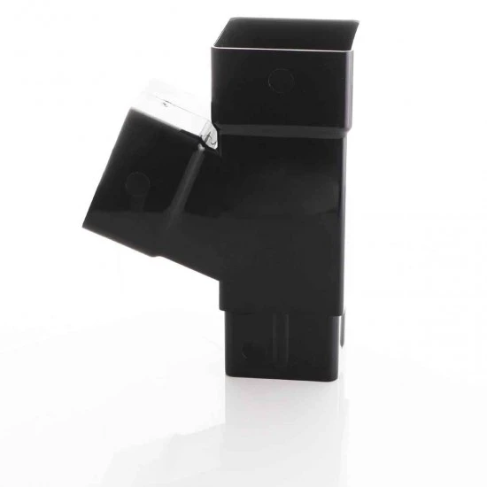 112 Degree Square Branch For Square Black Down Pipes 