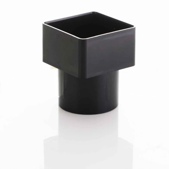 Square To Round Downpipe Adapter in Anthracite Grey
