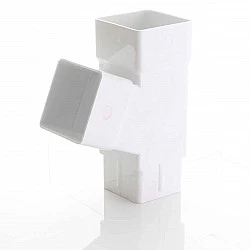 112 Degree Square Branch For Square White Down Pipes 