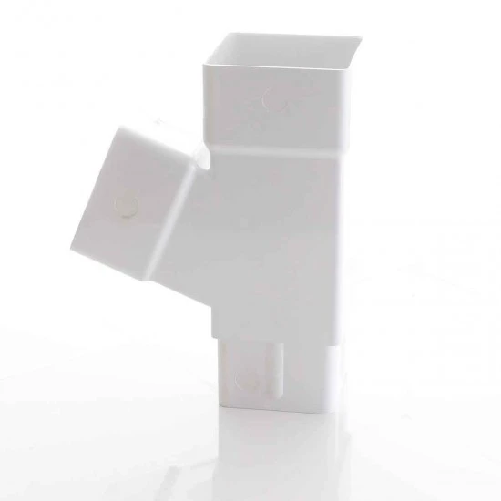 112 Degree Square Branch For Square White Down Pipes 