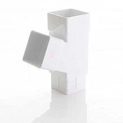 112 Degree Square Branch For Square White Down Pipes 