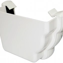 Niagara White Gutter External Stop End