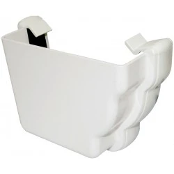 Niagara White Gutter External Stop End