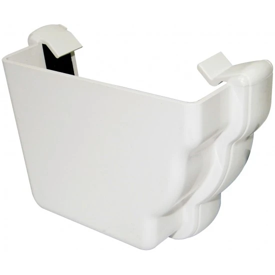 Niagara White Gutter External Stop End