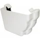 Niagara White Gutter External Stop End