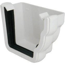 Niagara White Gutter External Stop End