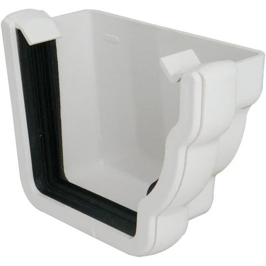 Niagara White Gutter External Stop End