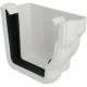Niagara White Gutter External Stop End