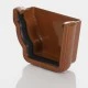 Golden Light Oak Ogee Niagara External Gutter Stop End - Left Hand