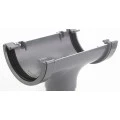 Grey half round guttering