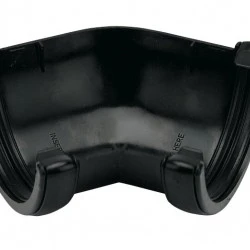 112mm Black Half Round 135º Angle  