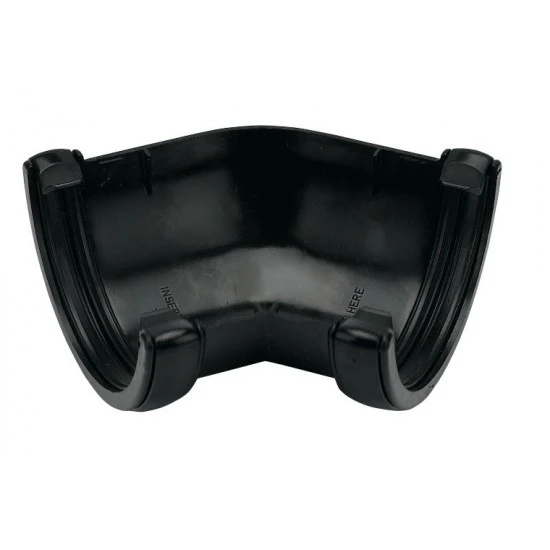 112mm Black Half Round 135º Angle  