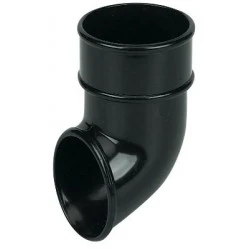 Black Round Downpipe Shoe 68 mm 