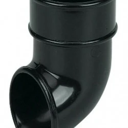Black Round Downpipe Shoe 68 mm 