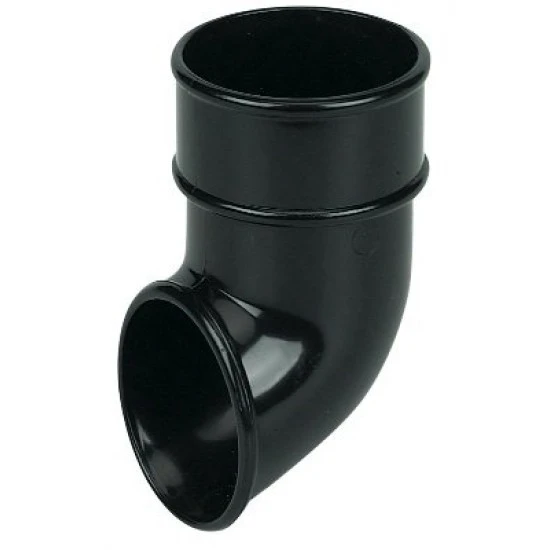 Black Round Downpipe Shoe 68 mm 