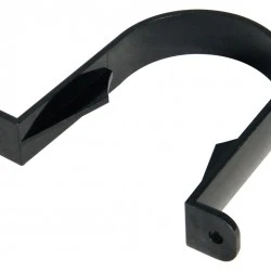 Black Round Downpipe Clip Bracket 