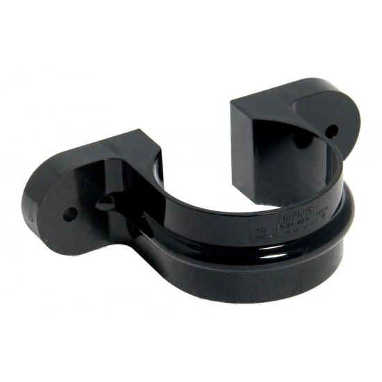  68mm Black Round Classic Downpipe Clips - With Lugs (RC4B)