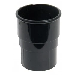 Black Round Downpipe Joint 68 mm