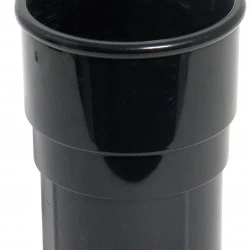 Black Round Downpipe Joint 68 mm