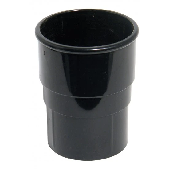 Black Round Downpipe Joint 68 mm