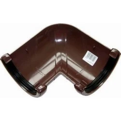 112mm Brown Half Round Universal 90º Angle 112mm Brown Half Round Universal 90º Angle