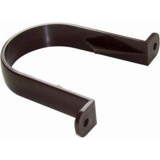 Brown Round Downpipe Clip  68mm