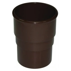Brown Round Downpipe Joint Socket 68mm 