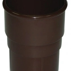 Brown Round Downpipe Joint Socket 68mm 
