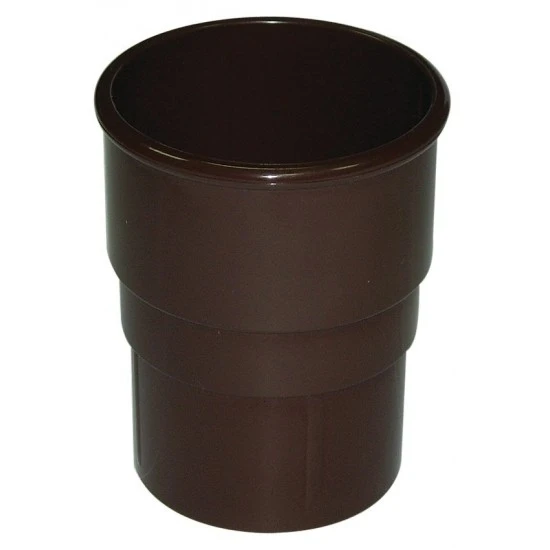 Brown Round Downpipe Joint Socket 68mm 