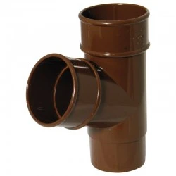 Brown Round Downpipe Branch 68mm Brown Round Downpipe Branch 68mm