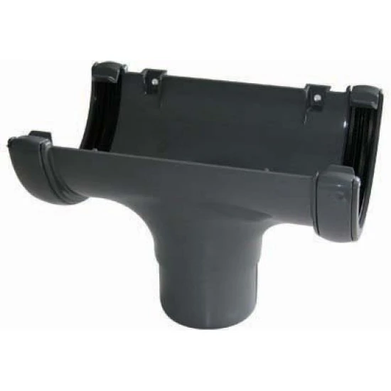 Grey Round Gutter Running Outlet