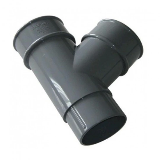 68mm Light Grey Round  Downpipe Branch 